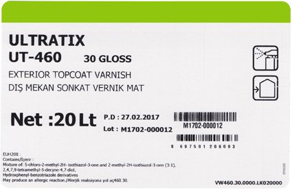 Ultratıx Ut-460 Su Bazlı Son Kat Vernik | Woodsol.com.tr görseli